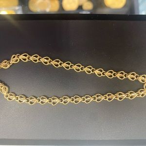 14 K solid gold heart bracelet